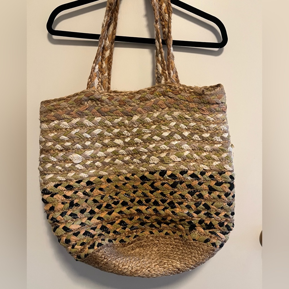 Braided Multicolor Tote Bag